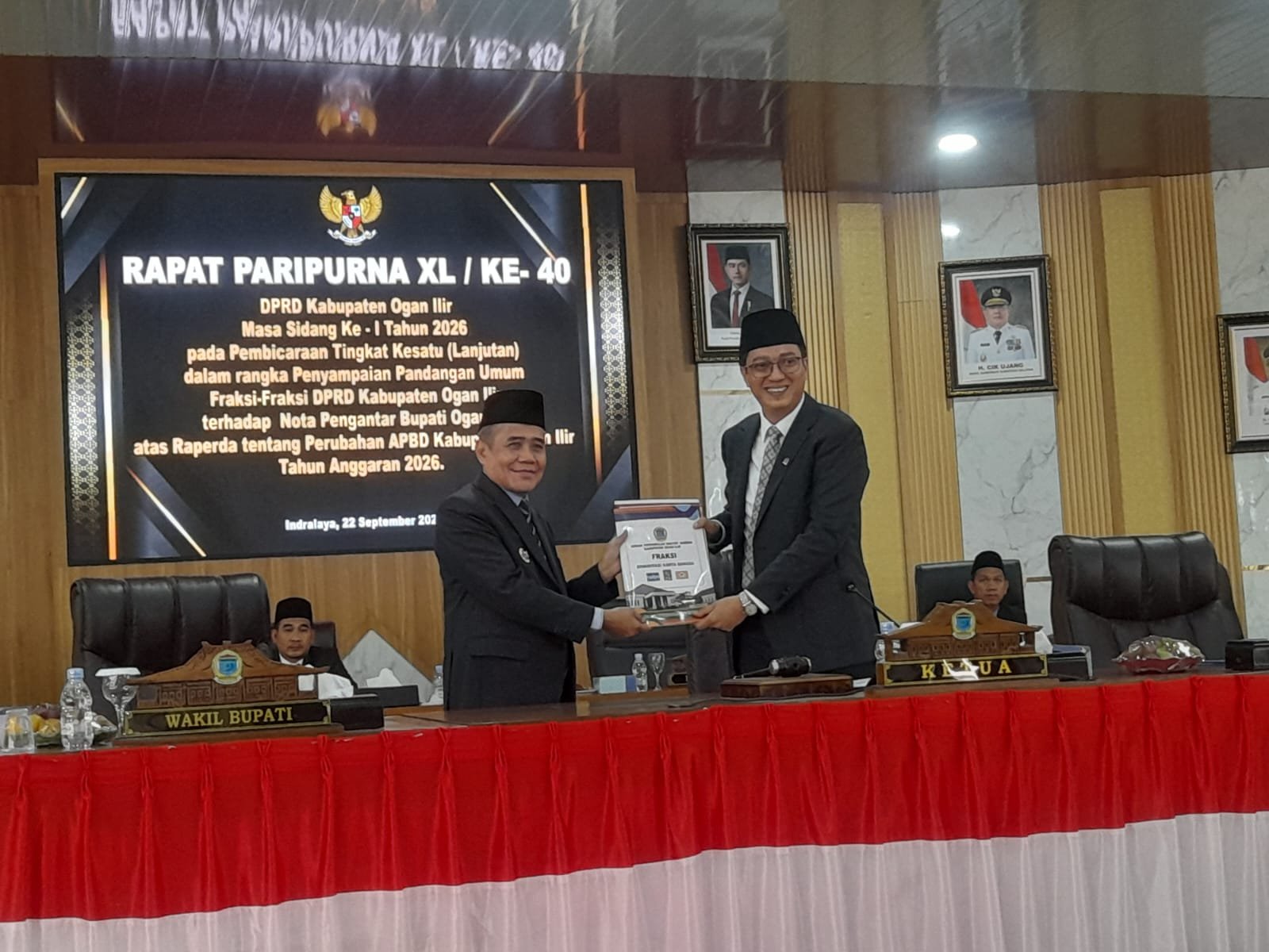 DPRD Ogan Ilir Gelar Rapat Paripurna ke-40, Bahas Pandangan Umum Fraksi terhadap Raperda Perubahan APBD 2026. DPRD Ogan Ilir Gelar Rapat Paripurna ke-40, Bahas Pandangan Umum Fraksi terhadap Raperda Perubahan APBD 2026.