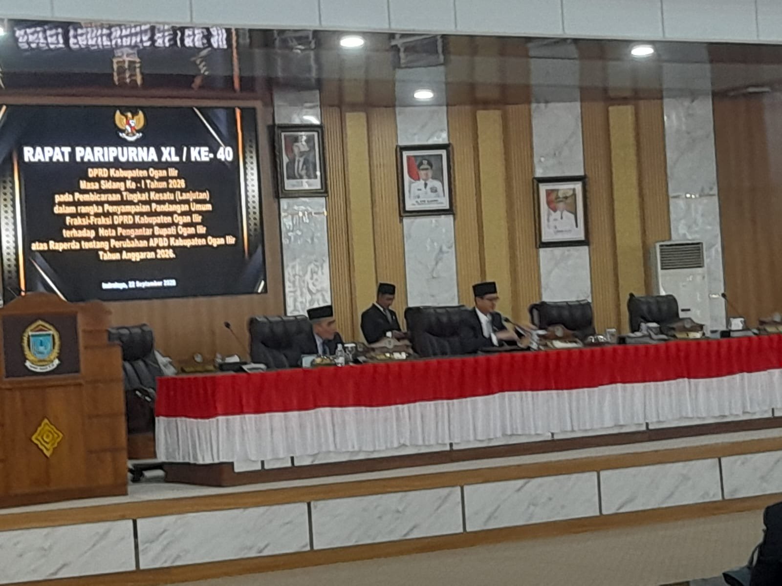 DPRD Ogan Ilir Gelar Rapat Paripurna ke-40, Bahas Pandangan Umum Fraksi terhadap Raperda Perubahan APBD 2026. DPRD Ogan Ilir Gelar Rapat Paripurna ke-40, Bahas Pandangan Umum Fraksi terhadap Raperda Perubahan APBD 2026.