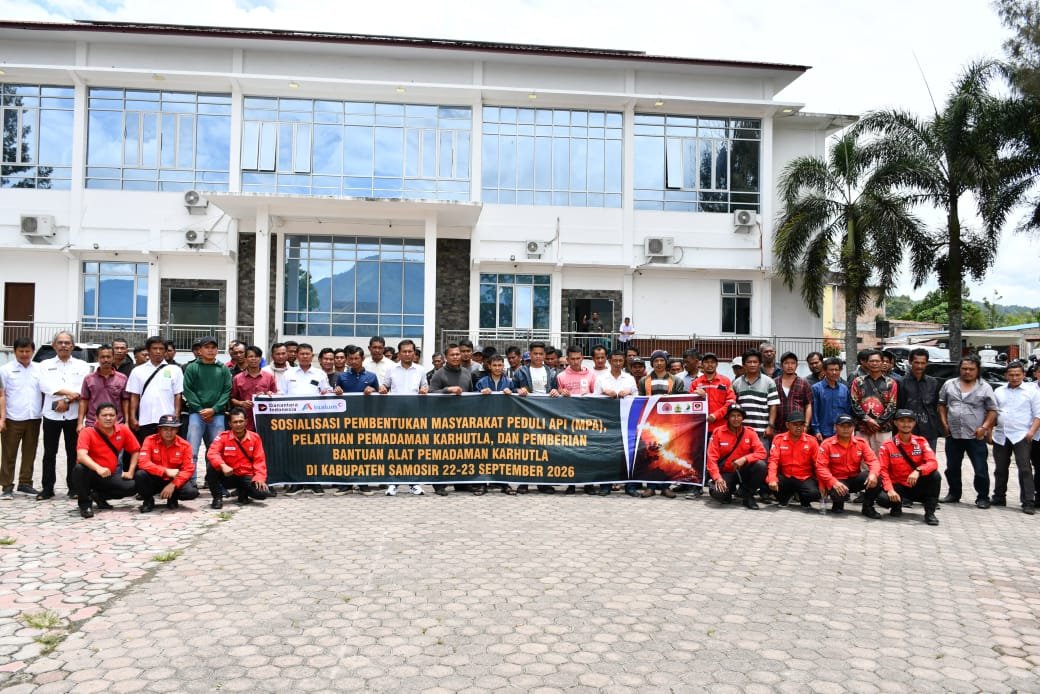 Pemkab Samosir dan PT Inalum Perkuat Kesiapsiagaan Karhutla Berbasis Masyarakat, Bantuan Peralatan Disalurkan