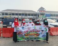 ABPEDNAS Ogan Ilir Bagikan 300 Lembar Masker Gratis di Pasar Indralaya