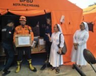 Dukung Penanganan Bencana Asap, JPIC Suster Charitas Salurkan Bantuan Logistik ke BPBD Kota Palembang