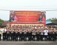 Polresta Deli Serdang Gelar Upacara Farewell Parade Serah Terima Jabatan Kapolresta Deli Serdang