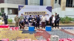Bea Cukai Sumbagtim Musnahkan 22,4 Juta Batang Rokok Ilegal, Potensi Kerugian Negara Rp20,56 Miliar Berhasil Dicegah