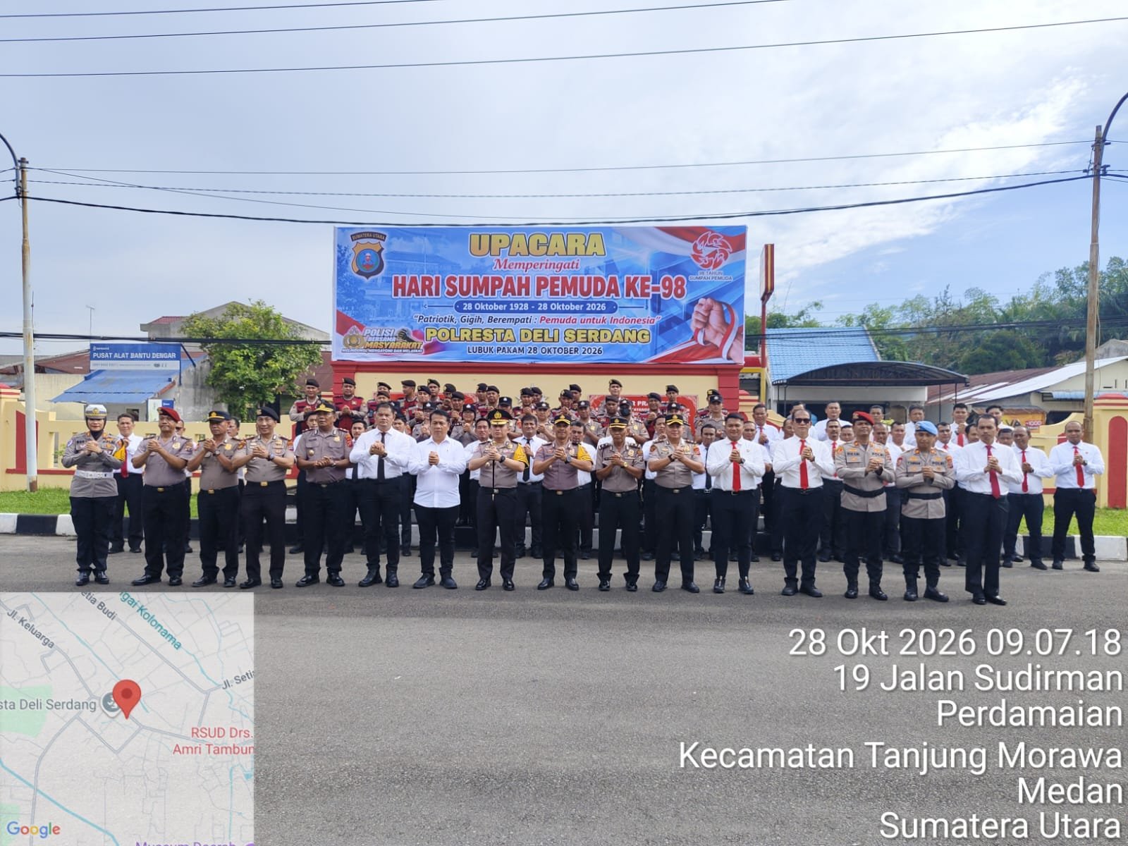 Kapolresta Deli Serdang Pimpin Upacara Hari Sumpah Pemuda ke-98, Tekankan Generasi Patriotik, Gigih, dan Berempati
