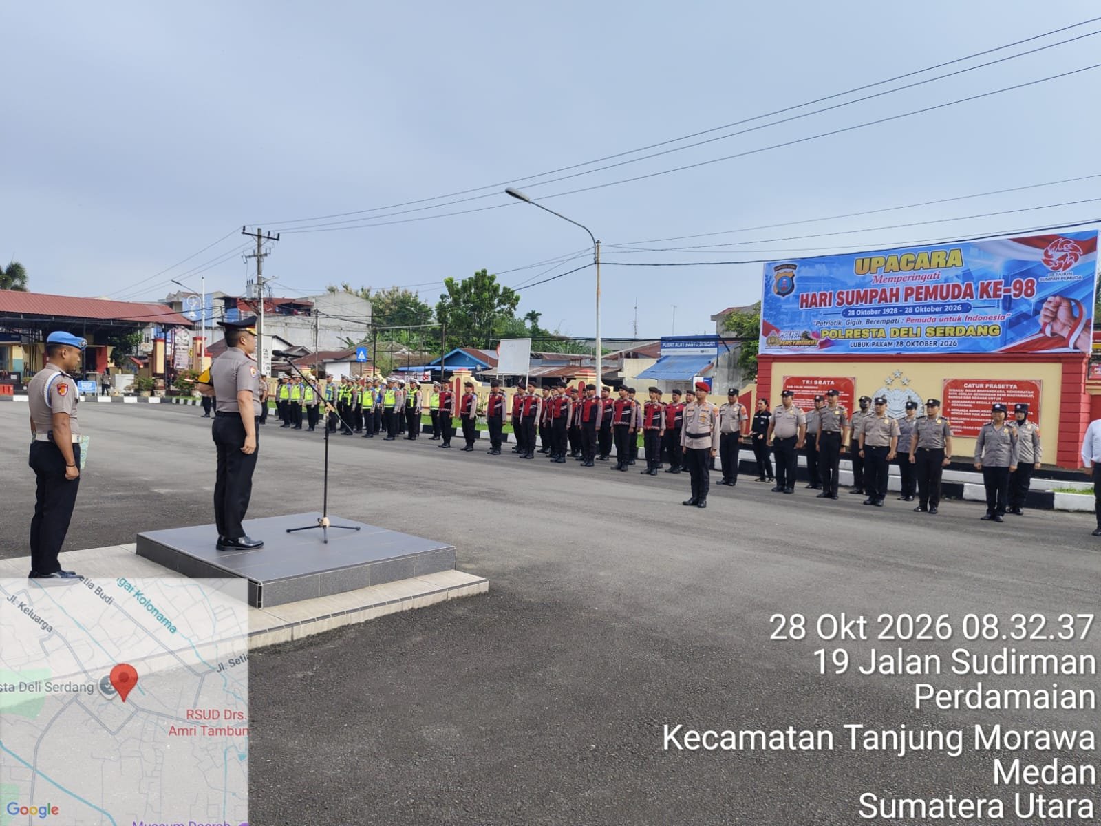 Kapolresta Deli Serdang Pimpin Upacara Hari Sumpah Pemuda ke-98, Tekankan Generasi Patriotik, Gigih, dan Berempati