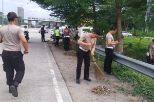Dukung F1 H2O Danau Toba, Polresta Deli Serdang Kurve Kebersihan Bandara Kuala Namu