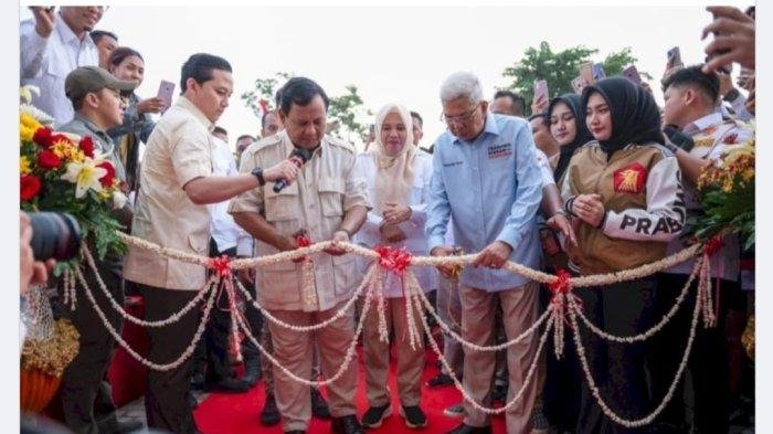 Mawardi bersama Prabowo Subianto saat peresmian kantor DPD Partai Gerindra Sumsel beberapa waktu lalu. Foto : Ist