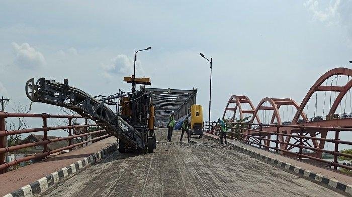 Segera Rampung, Progres Perbaikan Jembatan Musi II dan Jembatan Keramasan Palembang