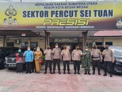 Tim  Mabes  Polri Tinjau Gebiar Vaksinasi Polsek Percut Sei Tuan